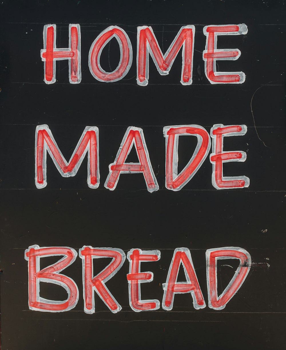 home made bread signage