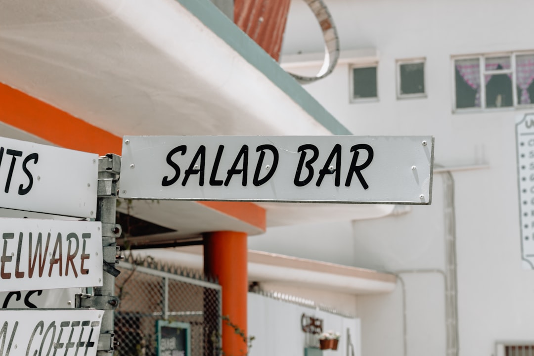salad bar signage on post signage