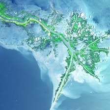 aerial photography green and gray island