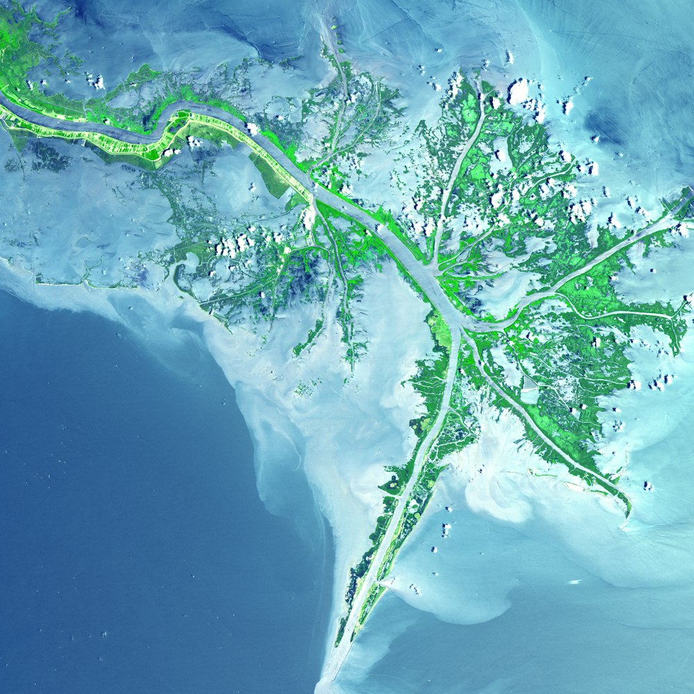 Fotografia aerea Isola verde e grigia