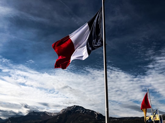 flag of France in Grenoble France
