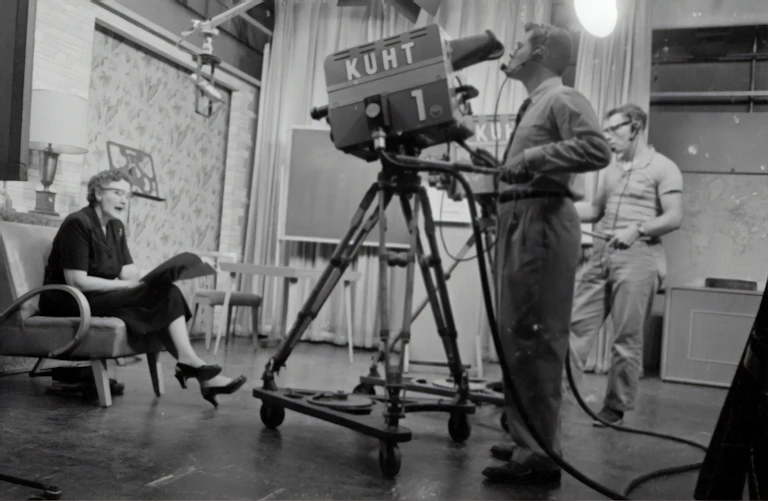 Cámara de cine en un estudio de grabación