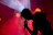man using dynamic microphone