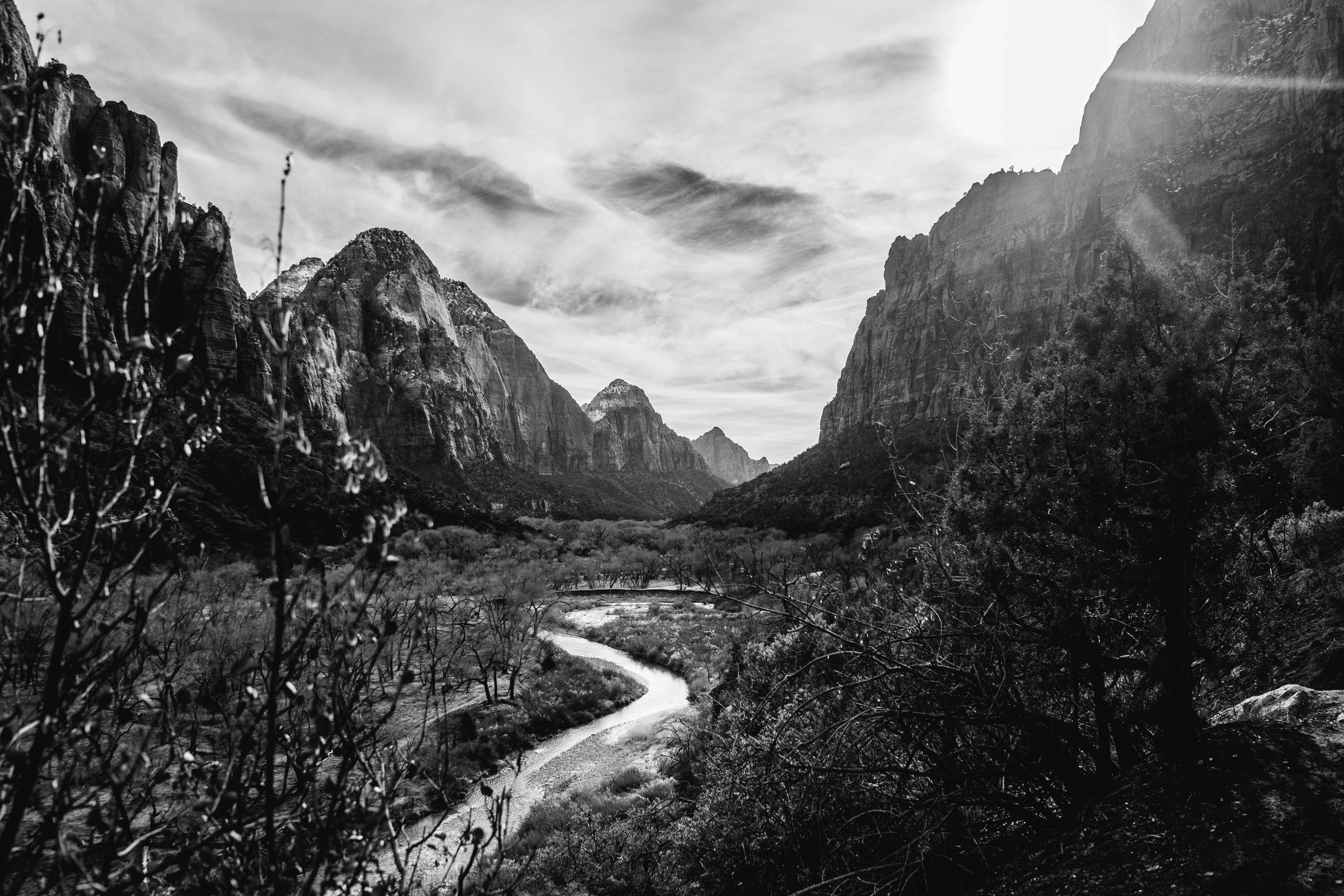 mountains and field during day