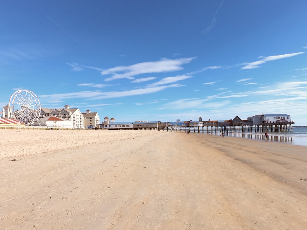 beach shore under blue sky