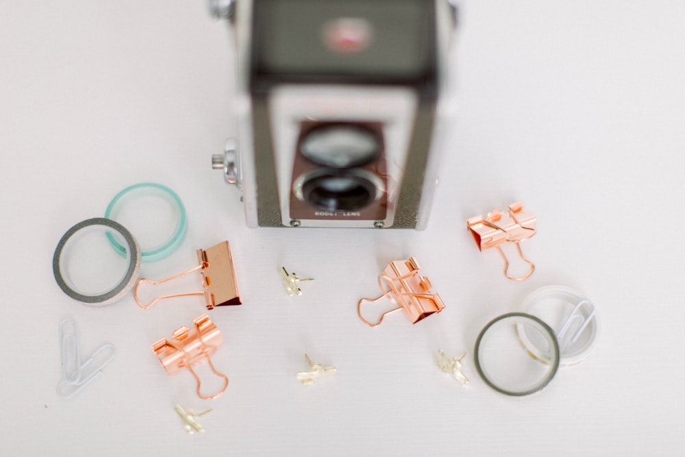 paper clips beside box