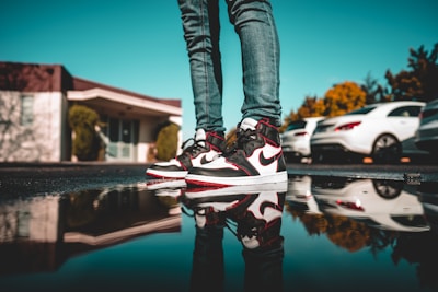 white-red-and-black Air Jordan 1's