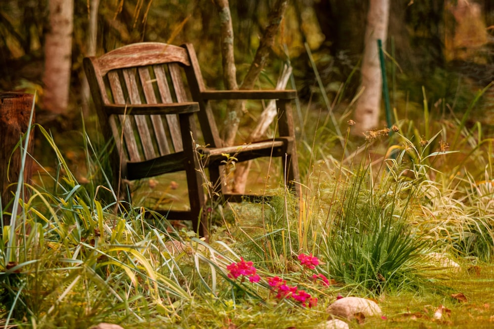 brown wooden armchair