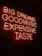 Neon sign displaying the phrases 'BIG DREAMS', 'GOOD MUSIC', 'EXPENSIVE TASTE' illuminated in bright red against a dark background.