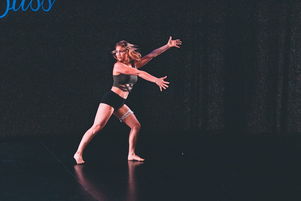 woman dancing in stage