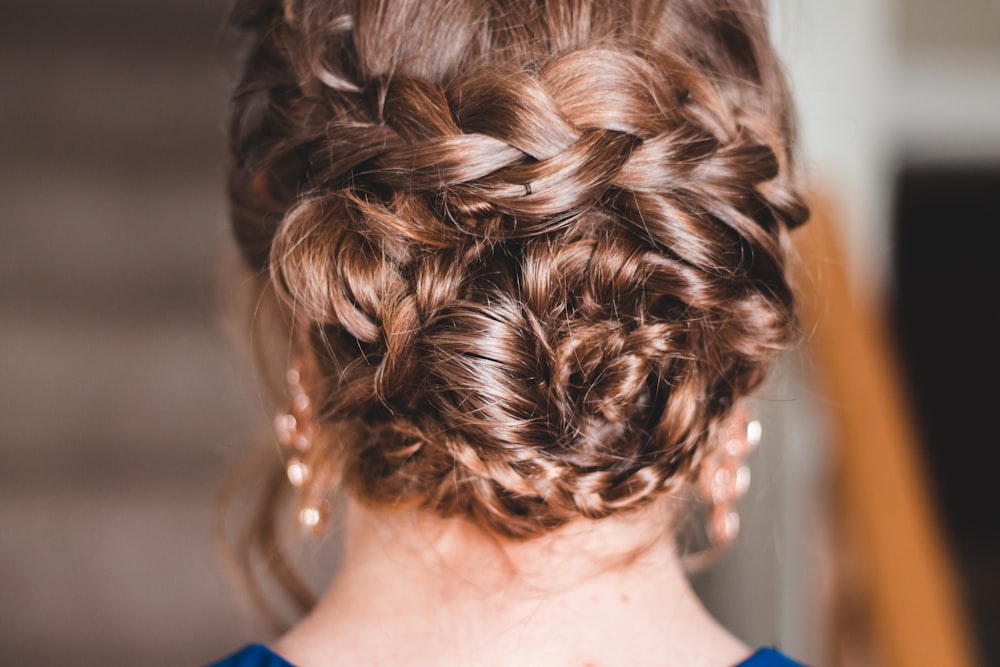 woman with braided hair