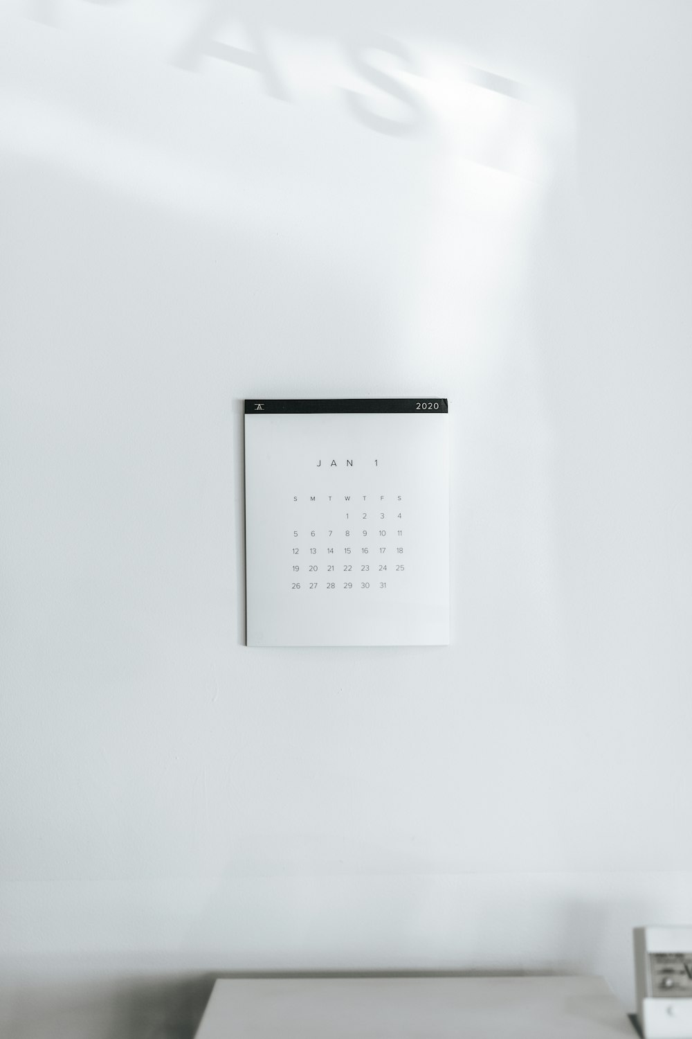 white calendar