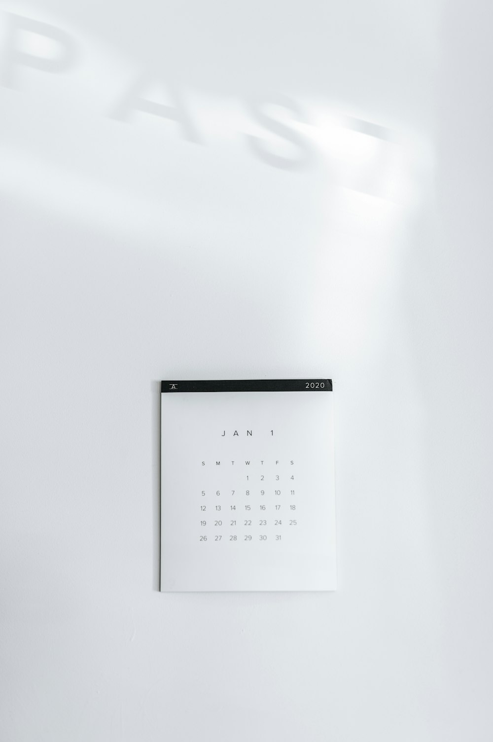 white calendar -