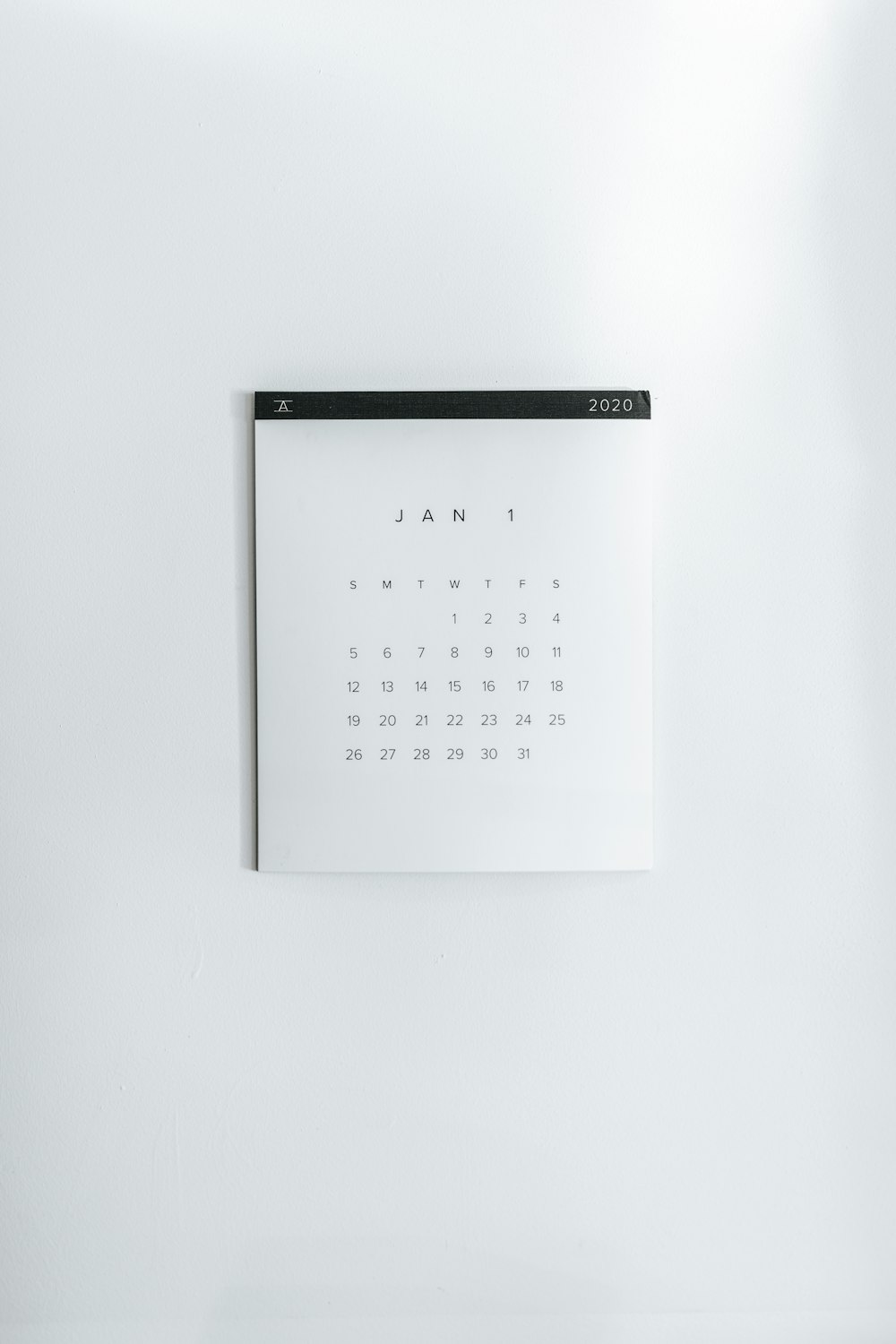 calendrier blanc