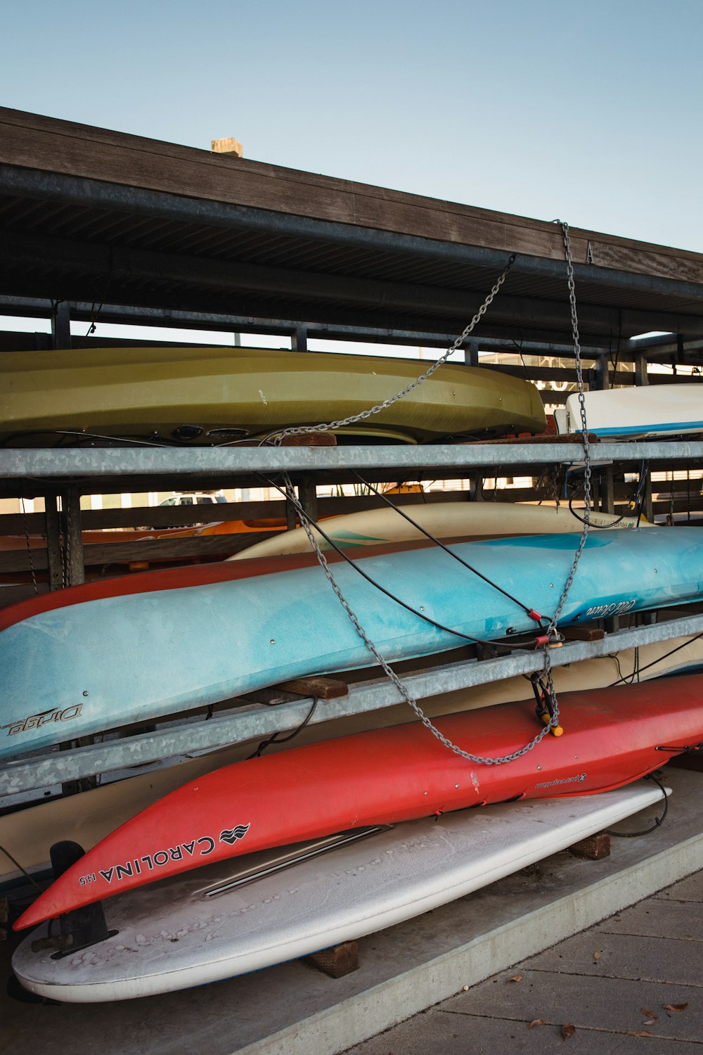 kayak on rack