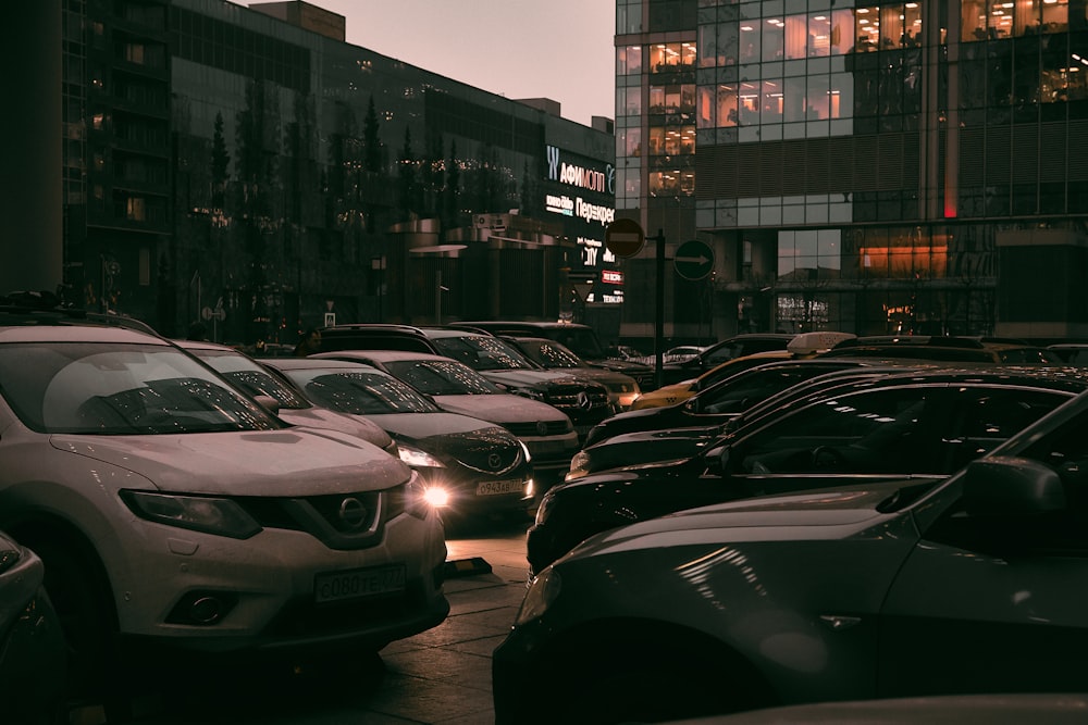 assorted-color vehicle lot