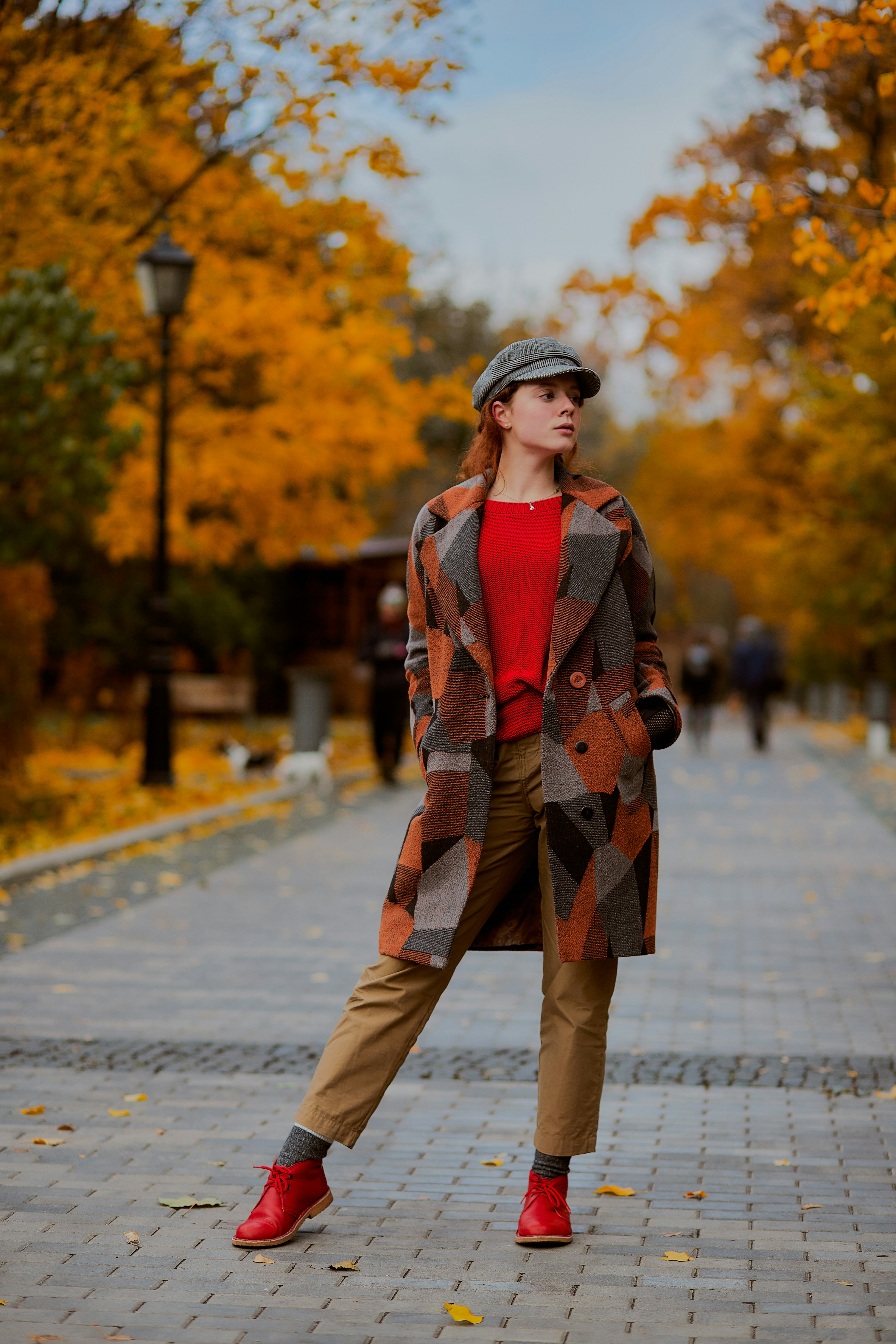 woman standing in park