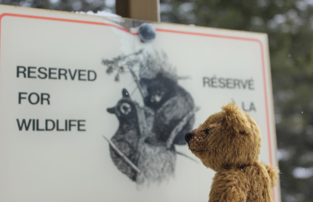 reserved for wildlife signage