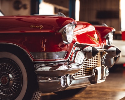 vintage red vehicle