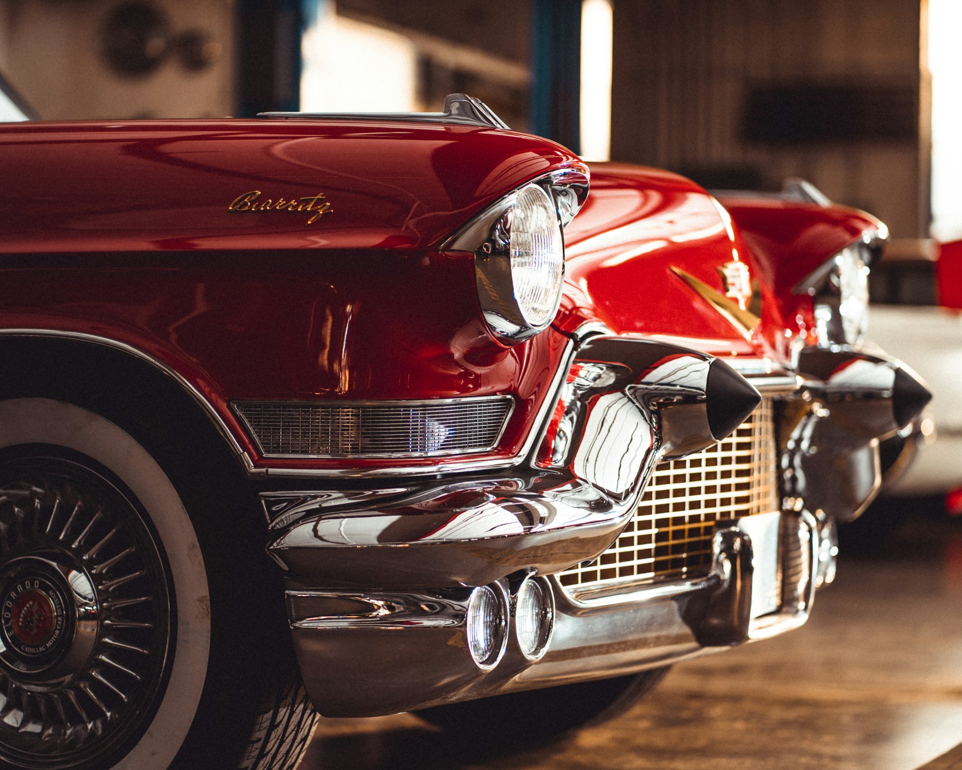 vintage red vehicle