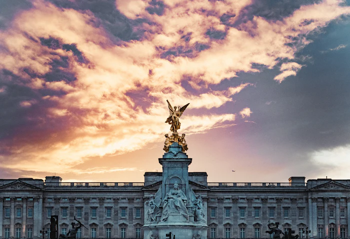 Buckingham Palace at sunset, London