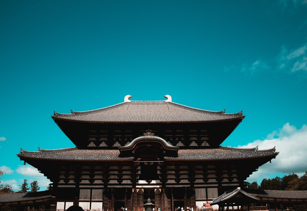 gray and brown wooden temple