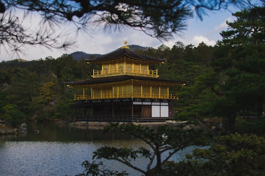 gold temple in Kinkaku-ji Japan