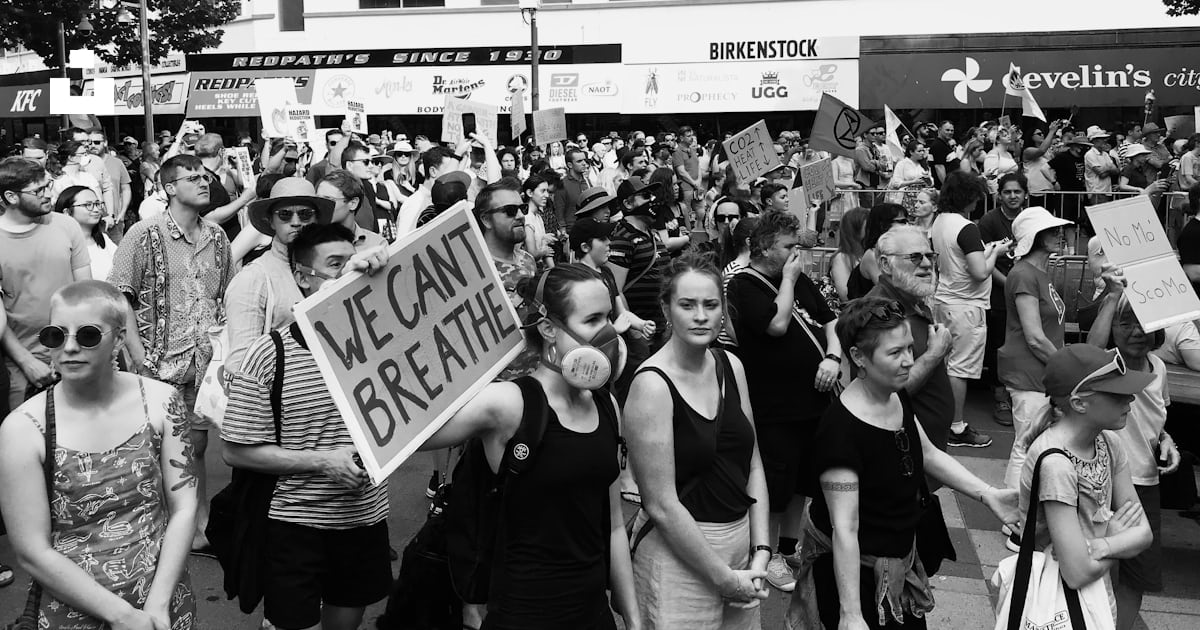 Grayscale photography of people on rally protest near building during ...