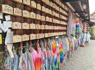 Detailed shot of symbolic visual art pieces representing memory and resilience from the tsunami.