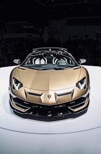 brown Lamborghini sports car