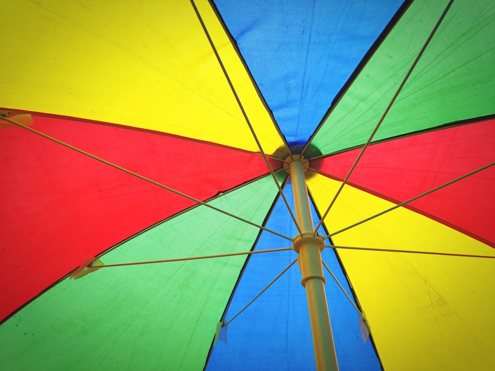 multicolored opened umbrella