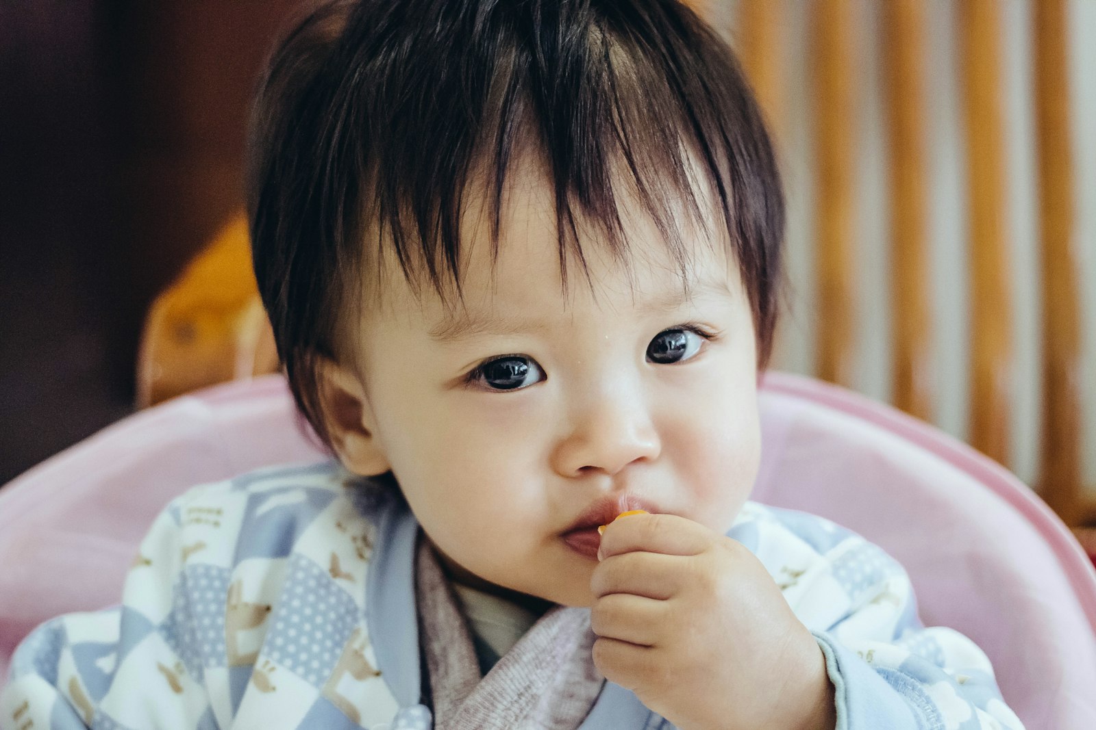 Canon EOS 70D + Canon EF 40mm F2.8 STM sample photo. Baby wearing blue pajama photography