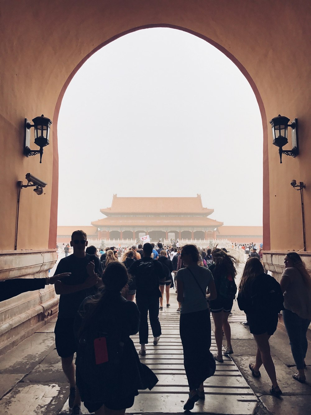 people walking near temple during daytime