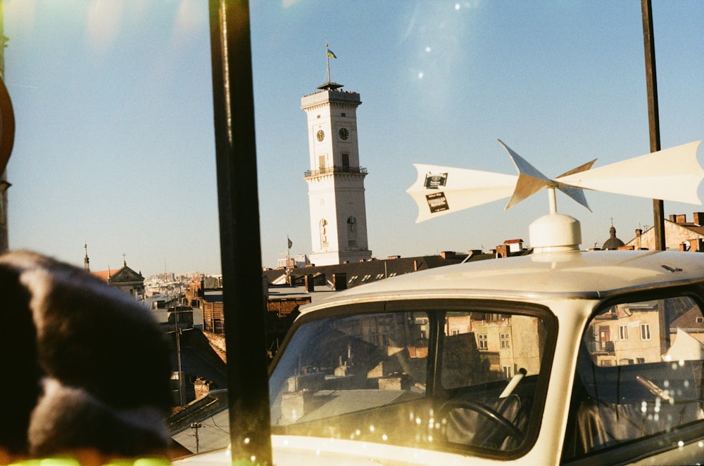 car parked near buildings during day