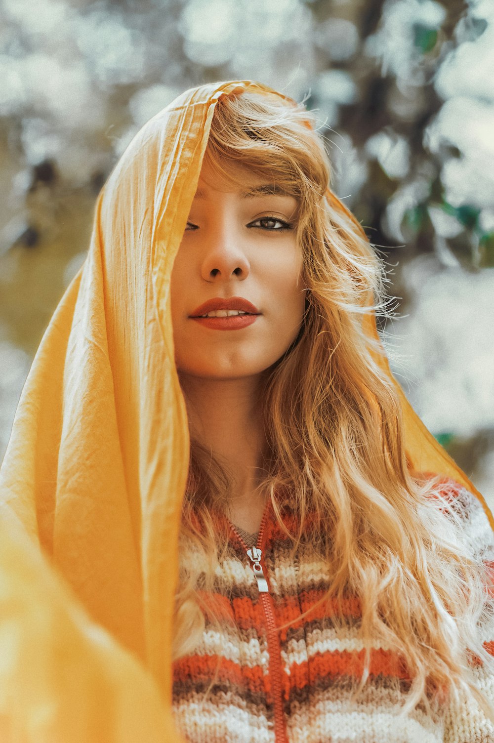 selective focus photography of woman's portrait