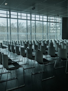An inviting but empty meeting room bathed in natural light.