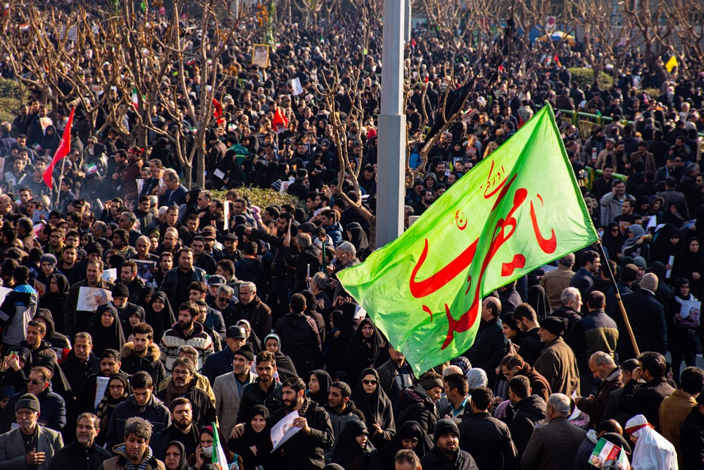 people gathering on street