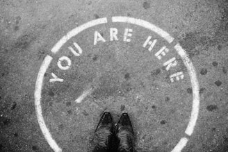 person wearing black leather shoes