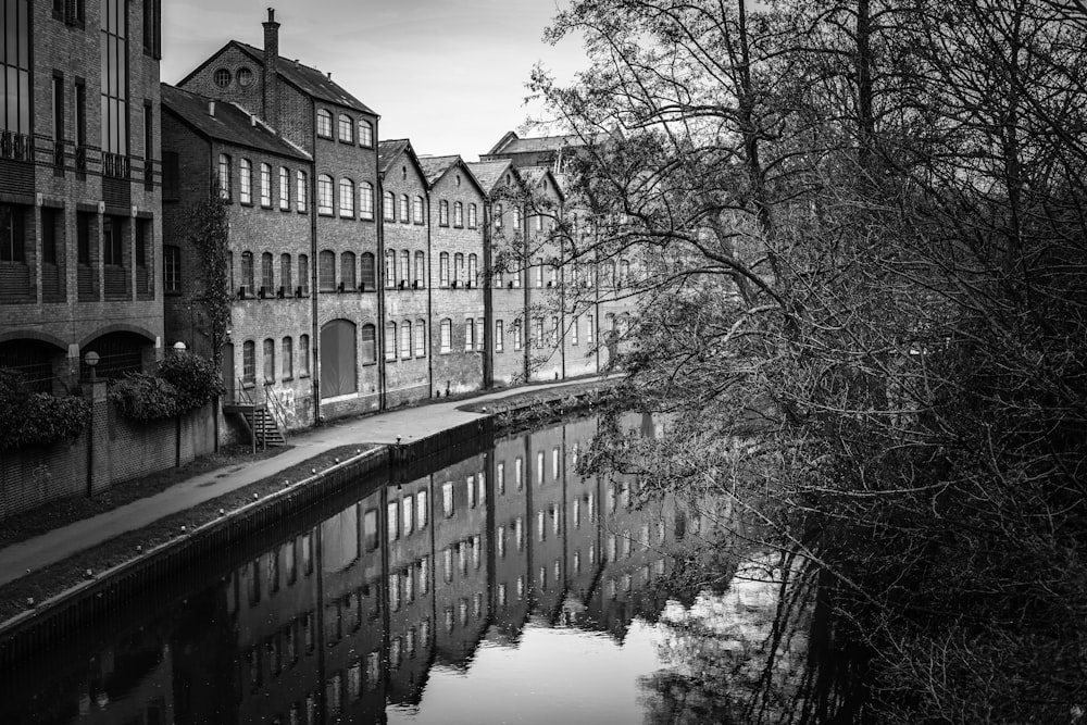 grayscale photography of grand canal
