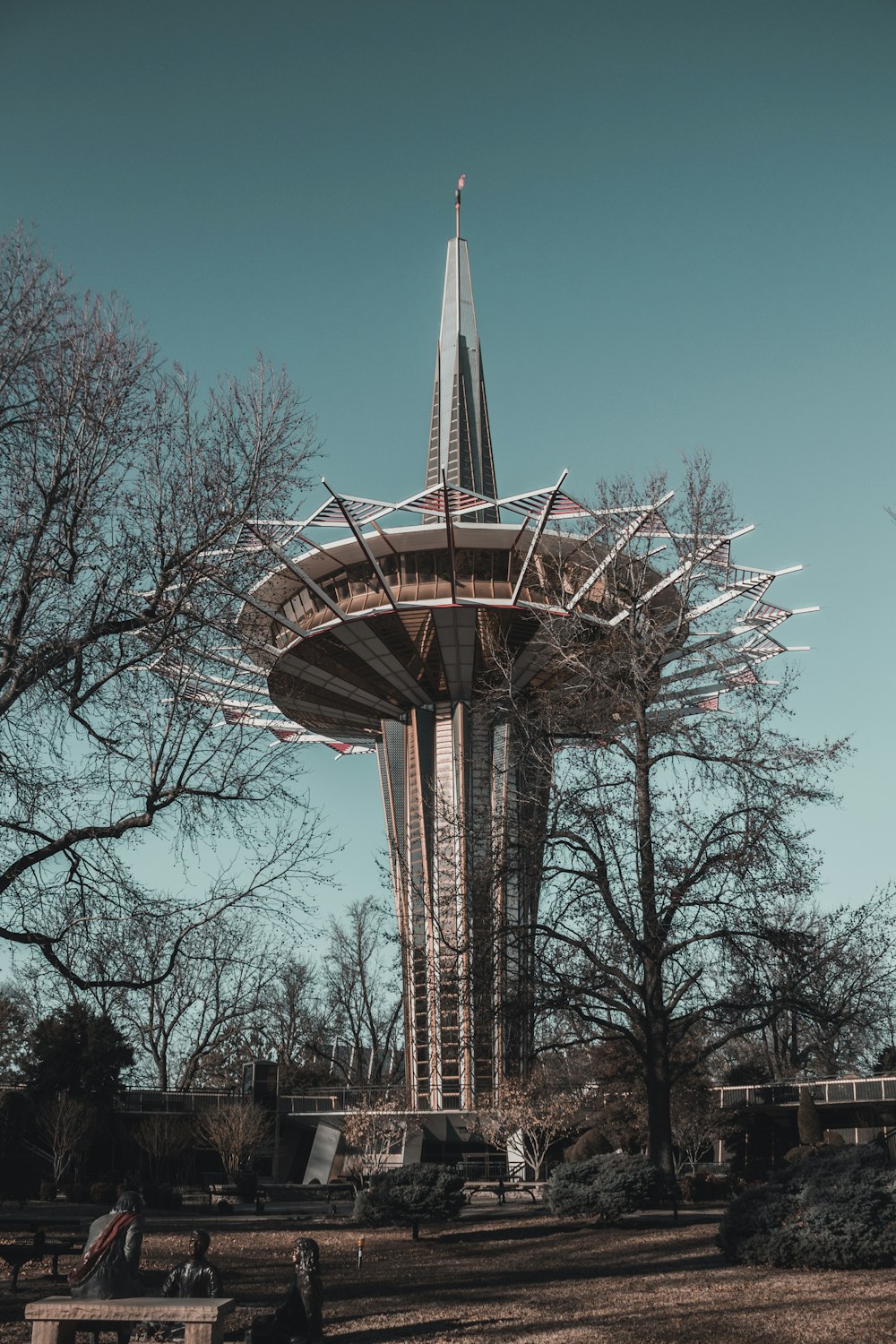 photography of communication tower