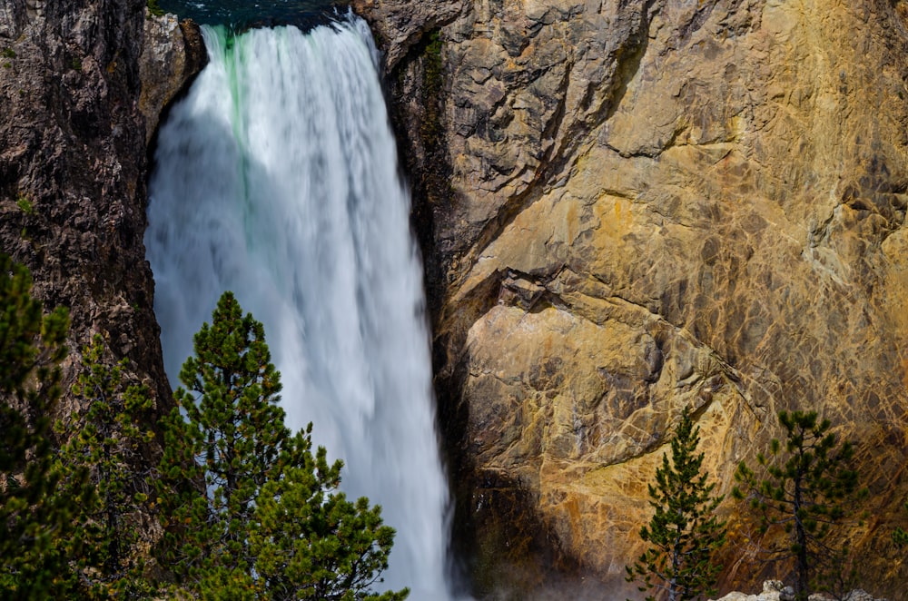 close-up photography of waterfalls during daytime