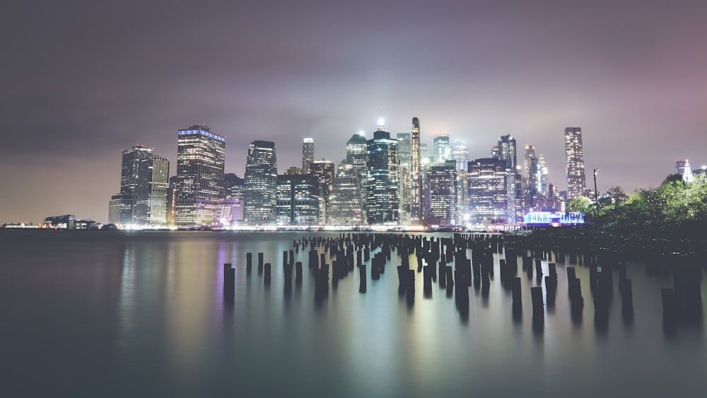 cityscape near body of water