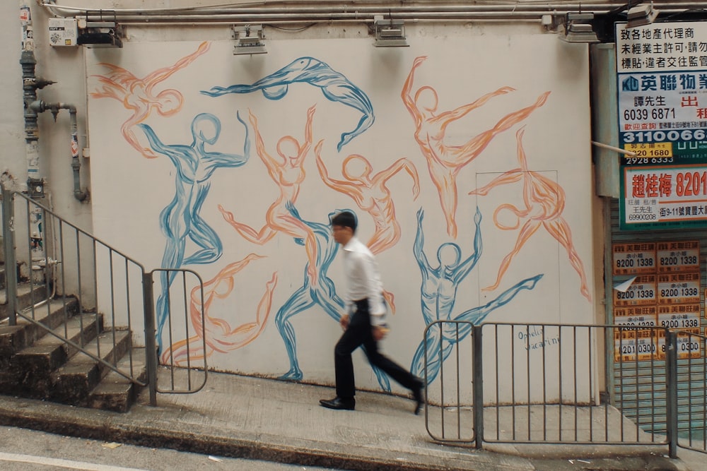 human figure mural