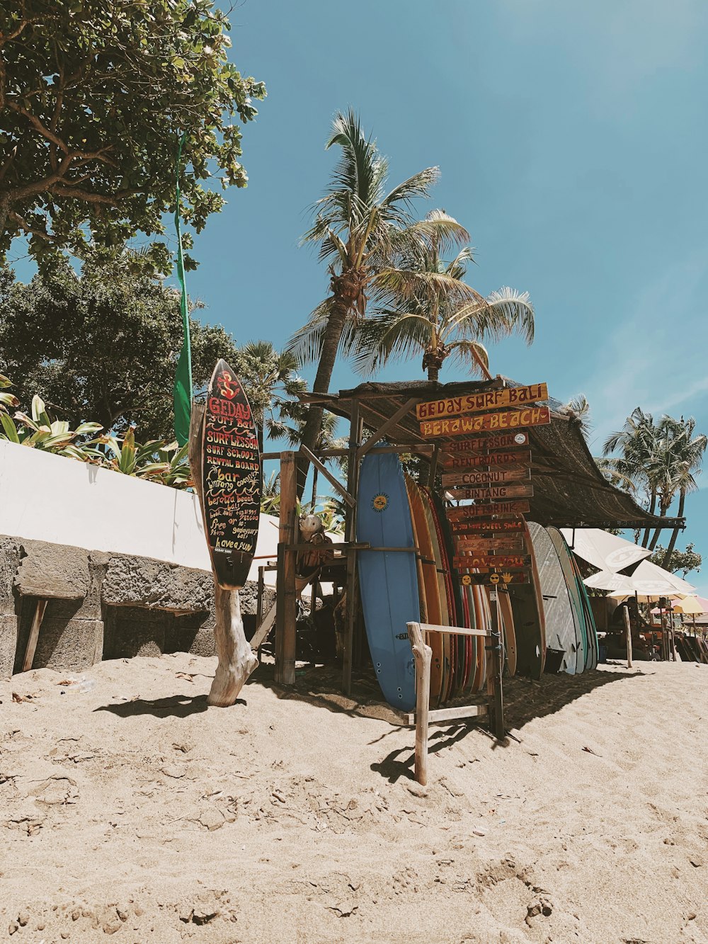 assorted-color surfboards