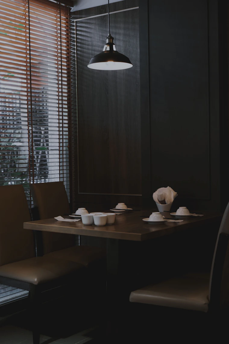 A tea set in a calm private room