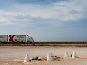white truck on field