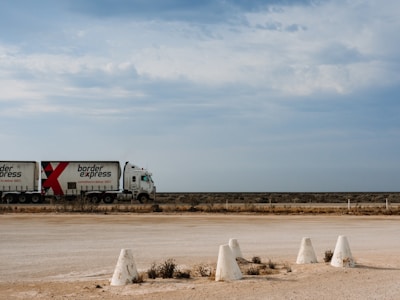 white truck on field