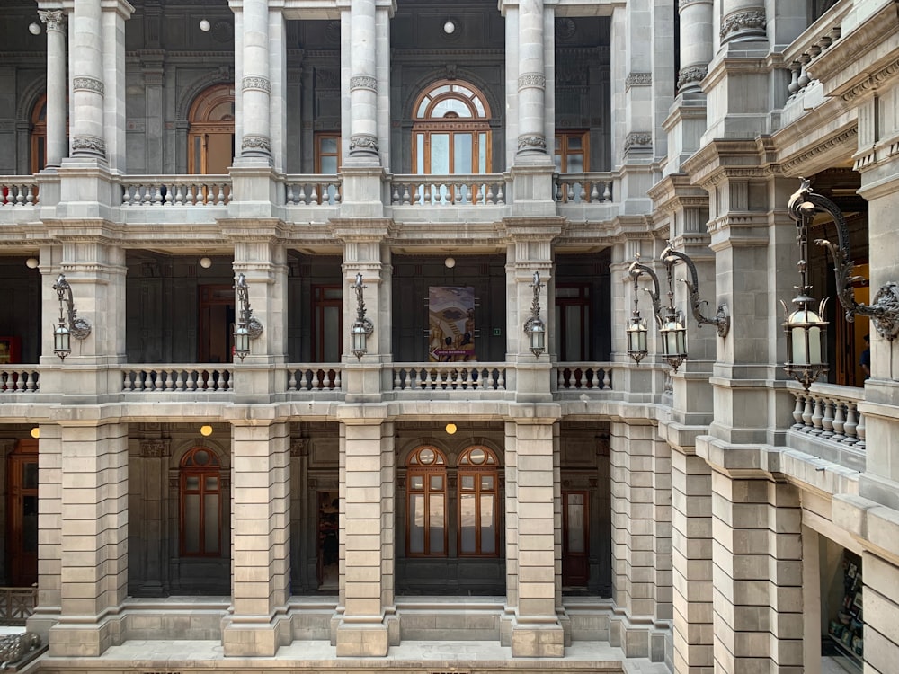 a large building with a lot of windows and balconies