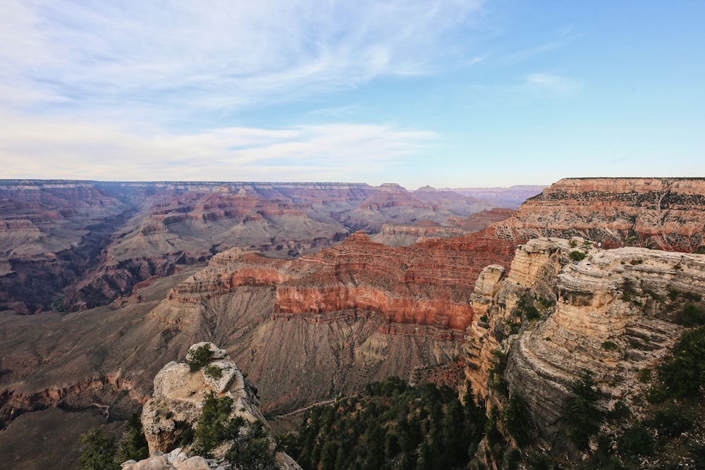 aerial photo of rock formation