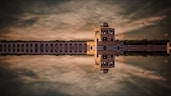 palace with water reflection